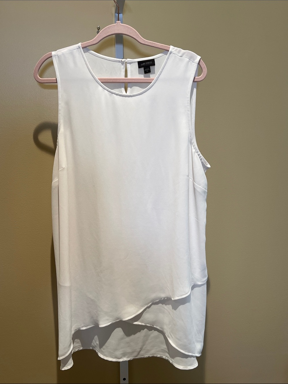 J. Jill White Sleeveless Layered High-Low Tunic